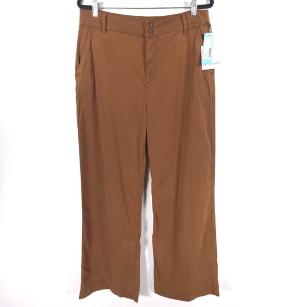 NWT Bella Dahl Women’s Sydney Wide Leg Pants Khaki TENCEL Cotton Blend Size 32